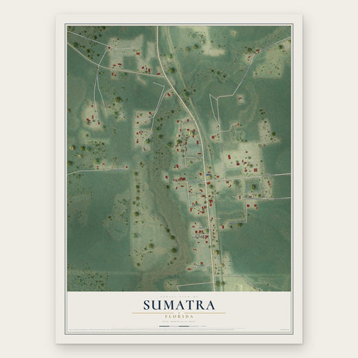 Sumatra, Florida map print, the full design