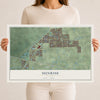 Sunrise, Florida map print, 12" x 18" Archival Matte Print mockup