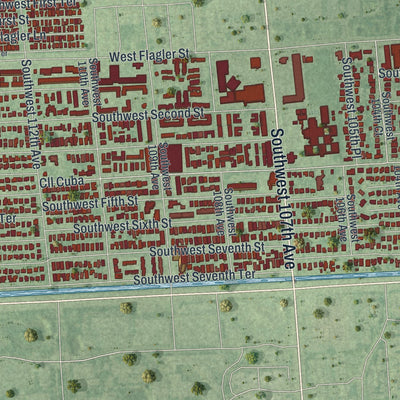 Close-up 1 of the Sweetwater, Florida map artwork