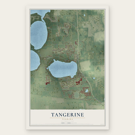 Tangerine, Florida map print, the full design