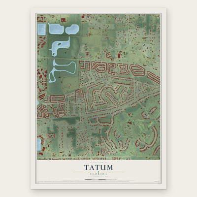 Tatum, Florida map print, the full design
