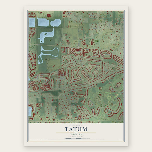 Tatum, Florida map print, the full design