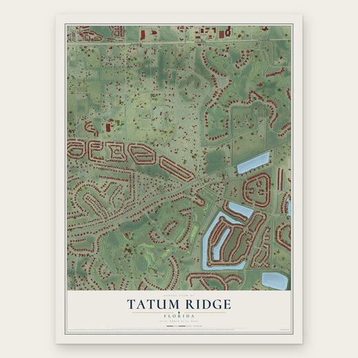 Tatum Ridge, Florida map print, the full design