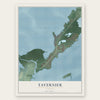 Tavernier, Florida map print, the full design