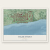Tiger Point, Florida map print, the full design
