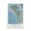 Treasure Island, Florida map print, 12" x 18" Archival Matte Print mockup