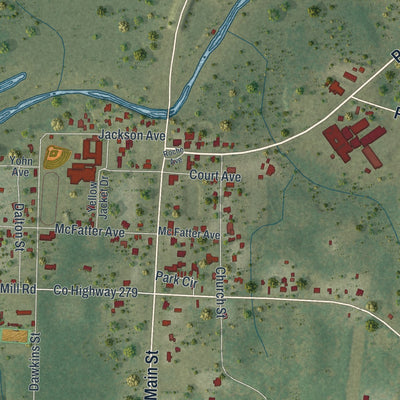 Close-up 1 of the Vernon, Florida map artwork