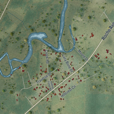Close-up 2 of the Vernon, Florida map artwork