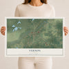 Vernon, Florida map print, 12" x 18" Archival Matte Print mockup