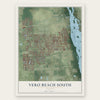Vero Beach South, Florida map print, the full design