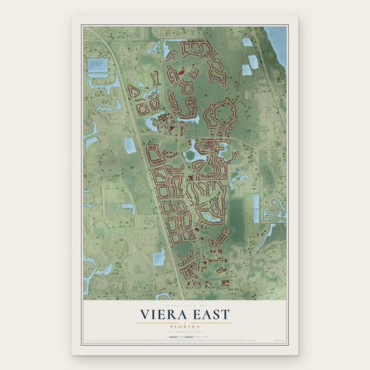 Viera East, Florida map print, the full design