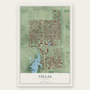 Villas, Florida map print, the full design