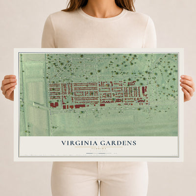 Virginia Gardens, Florida map print, 12" x 18" Archival Matte Print mockup