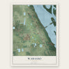 Wabasso, Florida map print, the full design