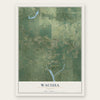 Wacissa, Florida map print, the full design