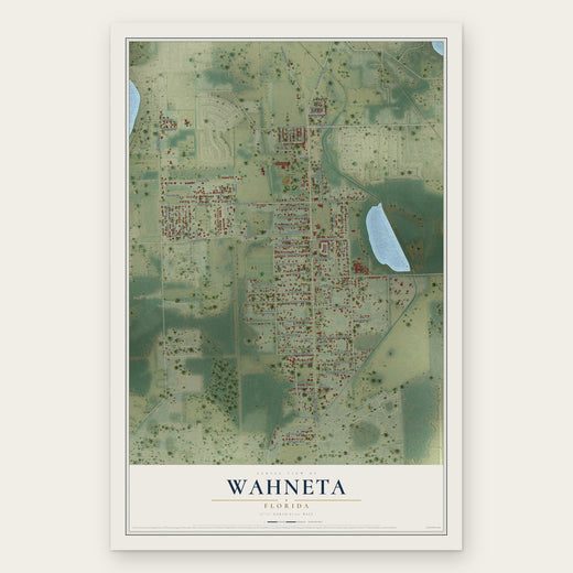 Wahneta, Florida map print, the full design
