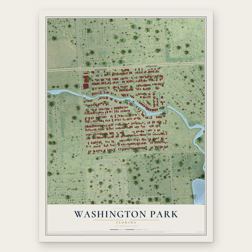 Washington Park, Florida map print, the full design