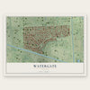 Watergate, Florida map print, the full design