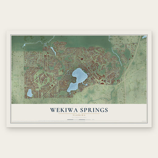 Wekiwa Springs, Florida map print, the full design