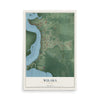Welaka, Florida map print, 12" x 18" Archival Matte Print mockup
