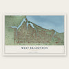 West Bradenton, Florida map print, the full design