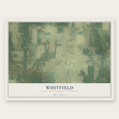 Whitfield, Santa Rosa County, Florida map print, the full design
