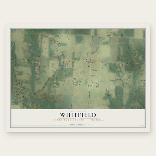 Whitfield, Santa Rosa County, Florida map print, the full design