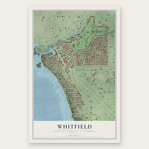 Whitfield, Manatee County, Florida map print, the full design