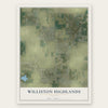 Williston Highlands, Florida map print, the full design