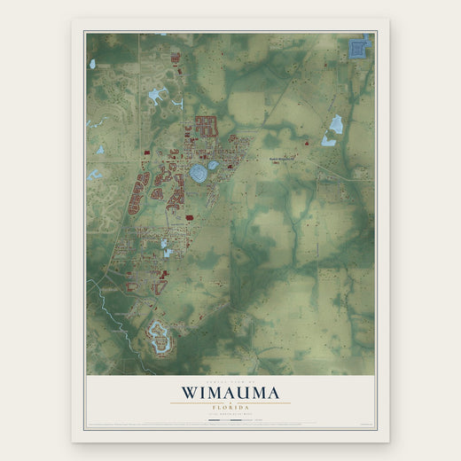 Wimauma, Florida map print, the full design