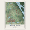 Winter Beach, Florida map print, the full design