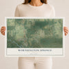 Worthington Springs, Florida map print, 12" x 18" Archival Matte Print mockup