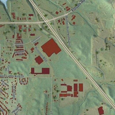 Close-up 2 of the Adairsville, Georgia map artwork