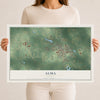 Alma, Georgia map print, 12" x 18" Archival Matte Print mockup