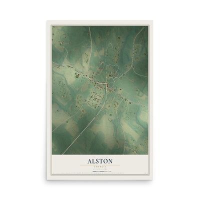 Alston, Georgia map print, 12" x 18" Archival Matte Print mockup