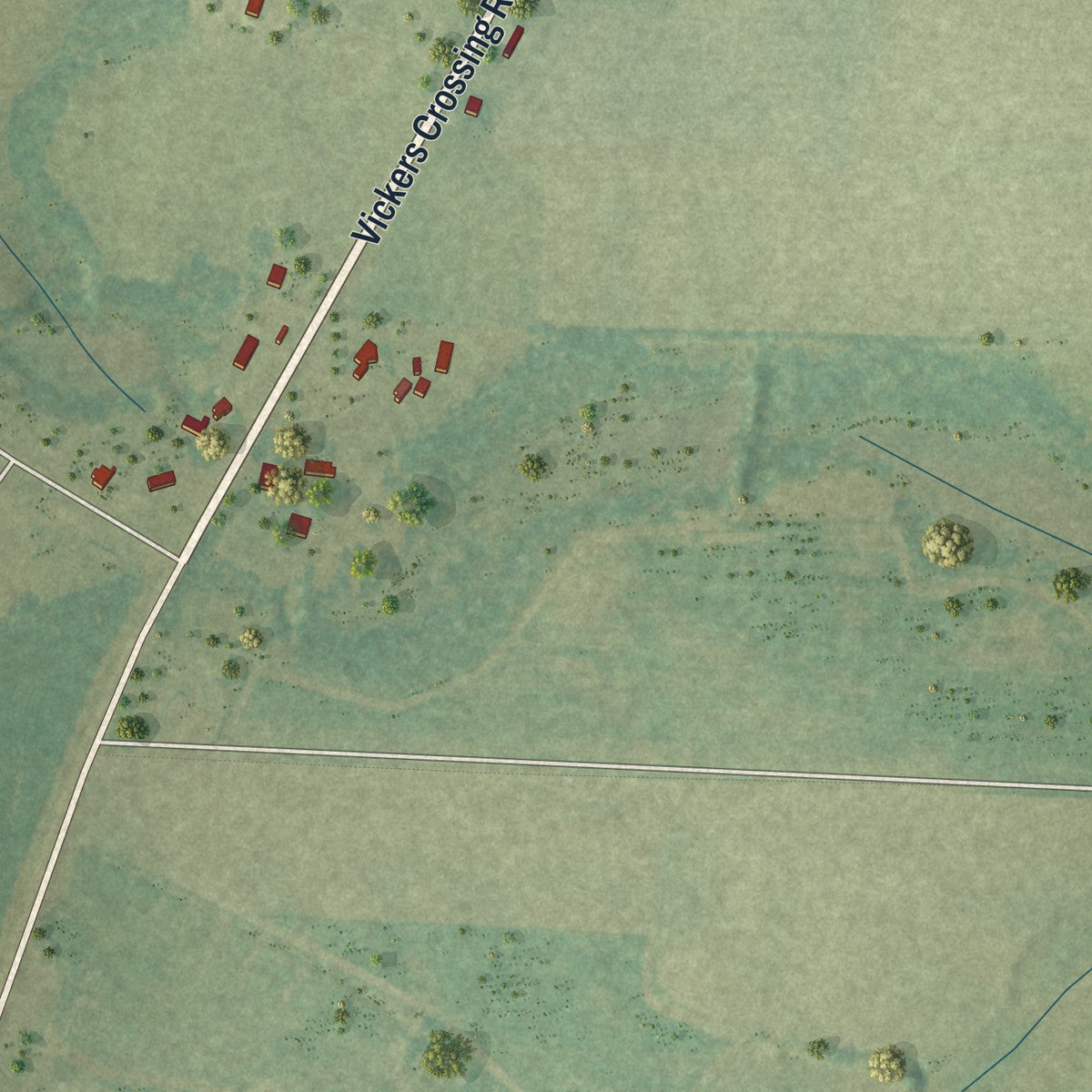 Close-up 2 of the Ambrose, Georgia map artwork