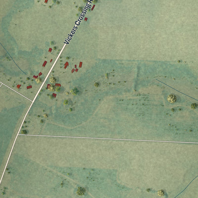Close-up 2 of the Ambrose, Georgia map artwork