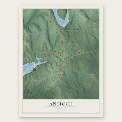 Antioch, Georgia map print, the full design