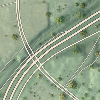Close-up 1 of the Ardmore, Georgia map artwork