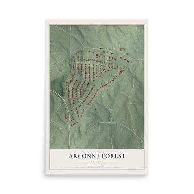 Argonne Forest, Georgia map print, 12" x 18" Archival Matte Print mockup