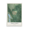 Ashley Courts, Georgia map print, 12" x 18" Archival Matte Print mockup