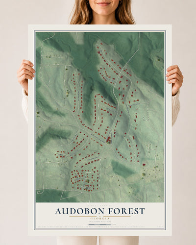 Audobon Forest, Georgia map print, 24" x 36" Archival Matte Print mockup