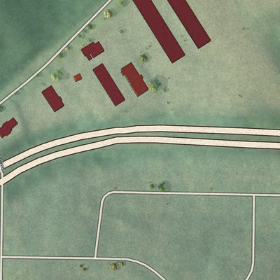 Close-up 1 of the Baker Hills at Campbellton, Georgia map artwork