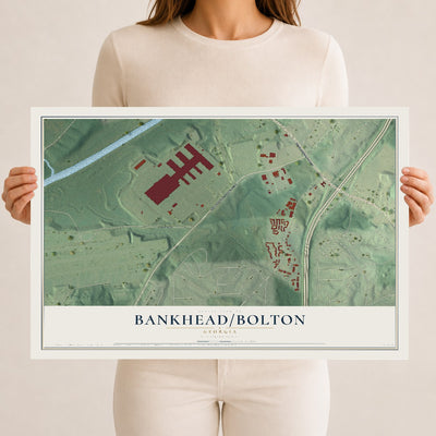 Bankhead-Bolton, Georgia map print, 12" x 18" Archival Matte Print mockup