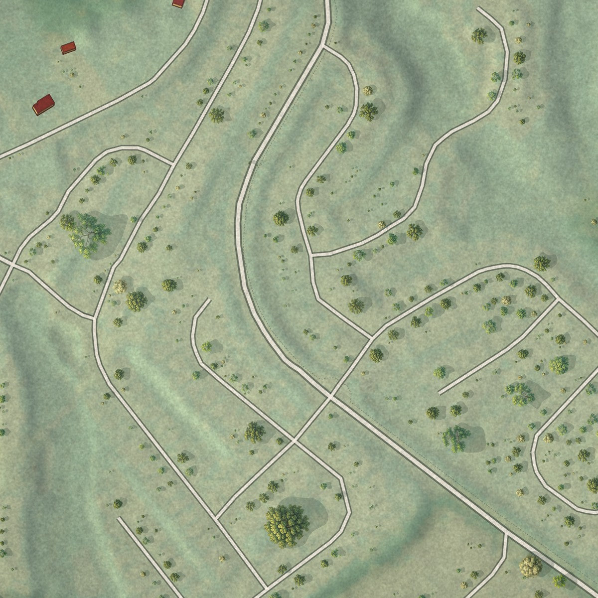 Close-up 2 of the Ben Hill, Georgia map artwork