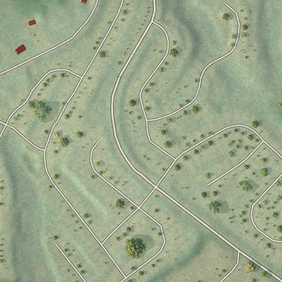 Close-up 2 of the Ben Hill, Georgia map artwork
