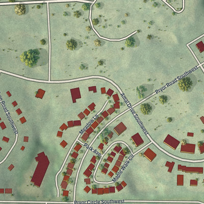 Close-up 1 of the Betmar LaVilla, Georgia map artwork