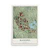 Blandtown, Georgia map print, 12" x 18" Archival Matte Print mockup