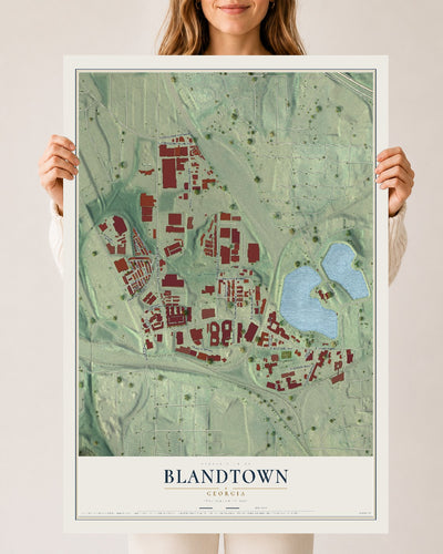 Blandtown, Georgia map print, 24" x 36" Archival Matte Print mockup