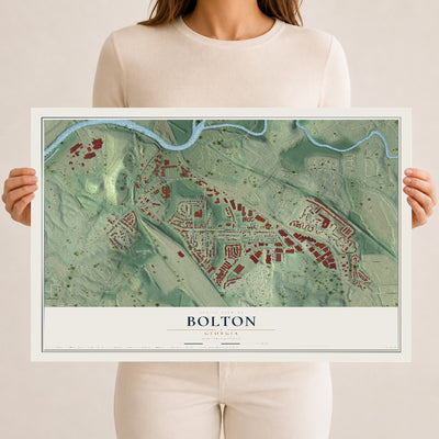 Bolton, Georgia map print, 12" x 18" Archival Matte Print mockup